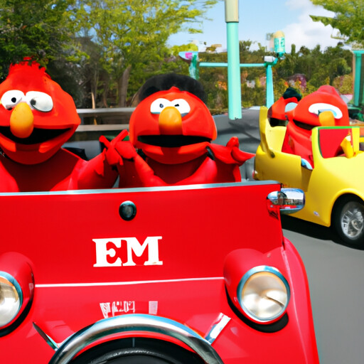 מתקן Elmo's Little Drive ביוניברסל יפן